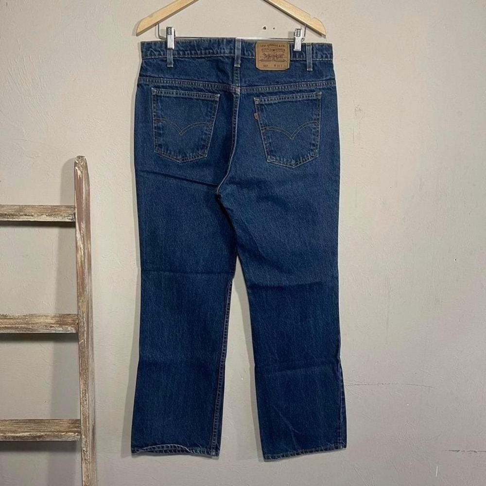 Vintage 90s USA Levi 517 Orange Tab Bootcut Denim Jeans size 36x30